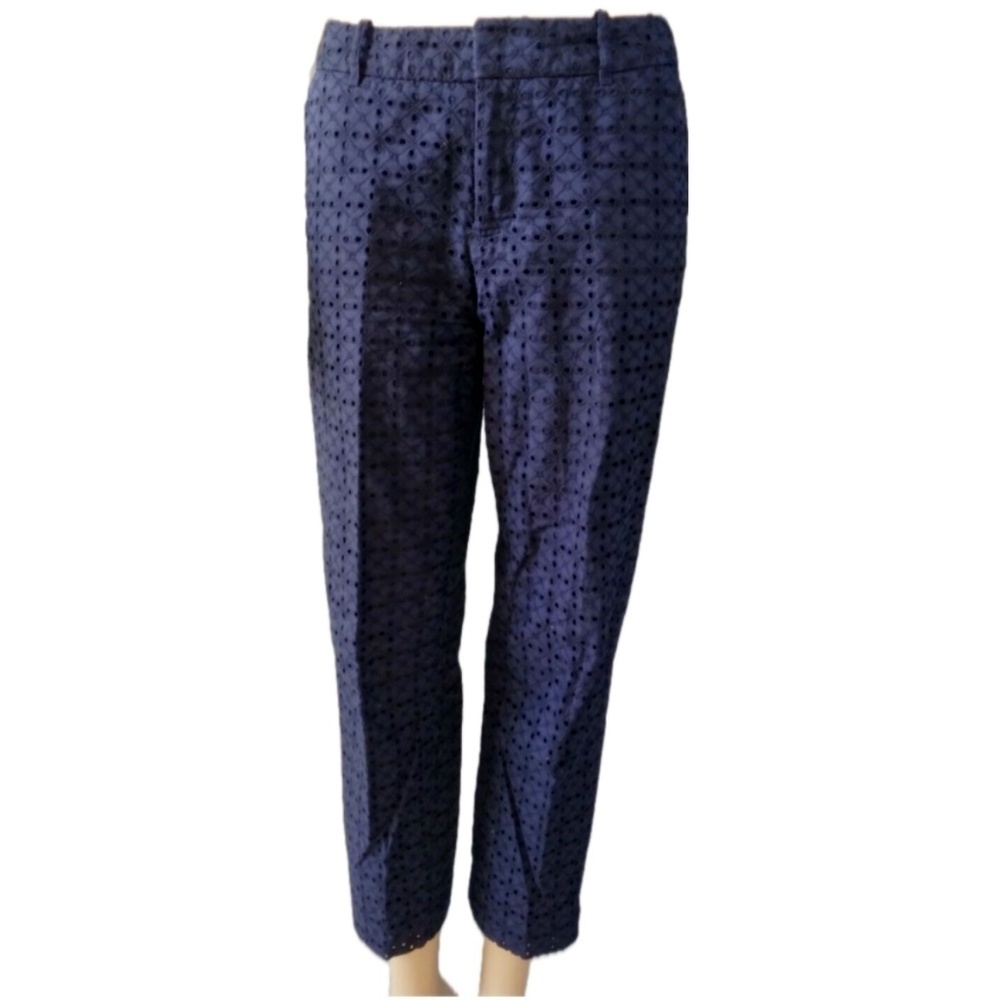 Merona Pants - Navy - Floral Eyelet Lace - Crop Ankle - Women/Juniors - Size: 14